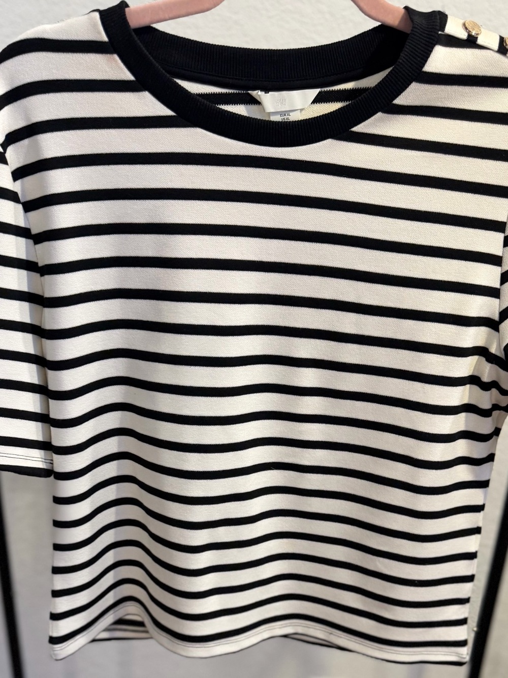 H&M Breton Striped Crewneck Top NWOT